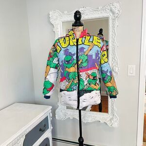 New York Couture TNNT Teenage Mutant Ninja Turtles Sleeping Bag Puffer Jacket